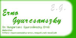 erno gyurcsanszky business card