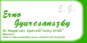 erno gyurcsanszky business card